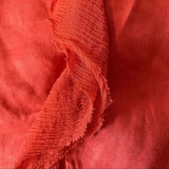 Sara I. Linen sleeveless blouse in Terra cotta L - Picture 7 of 11